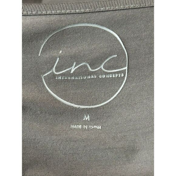 INC International Concepts Women's Medium Taupe Top Shirt Tunic With Gold Studs - Picture 3 of 5